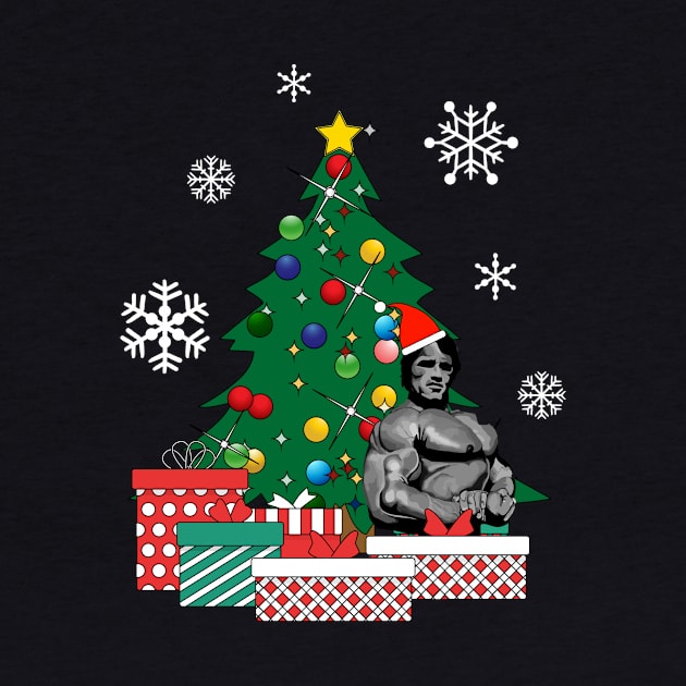 Arnie Around The Christmas Tree Arnold Arnie Retro Japanese Schwarzenegger by Nova5